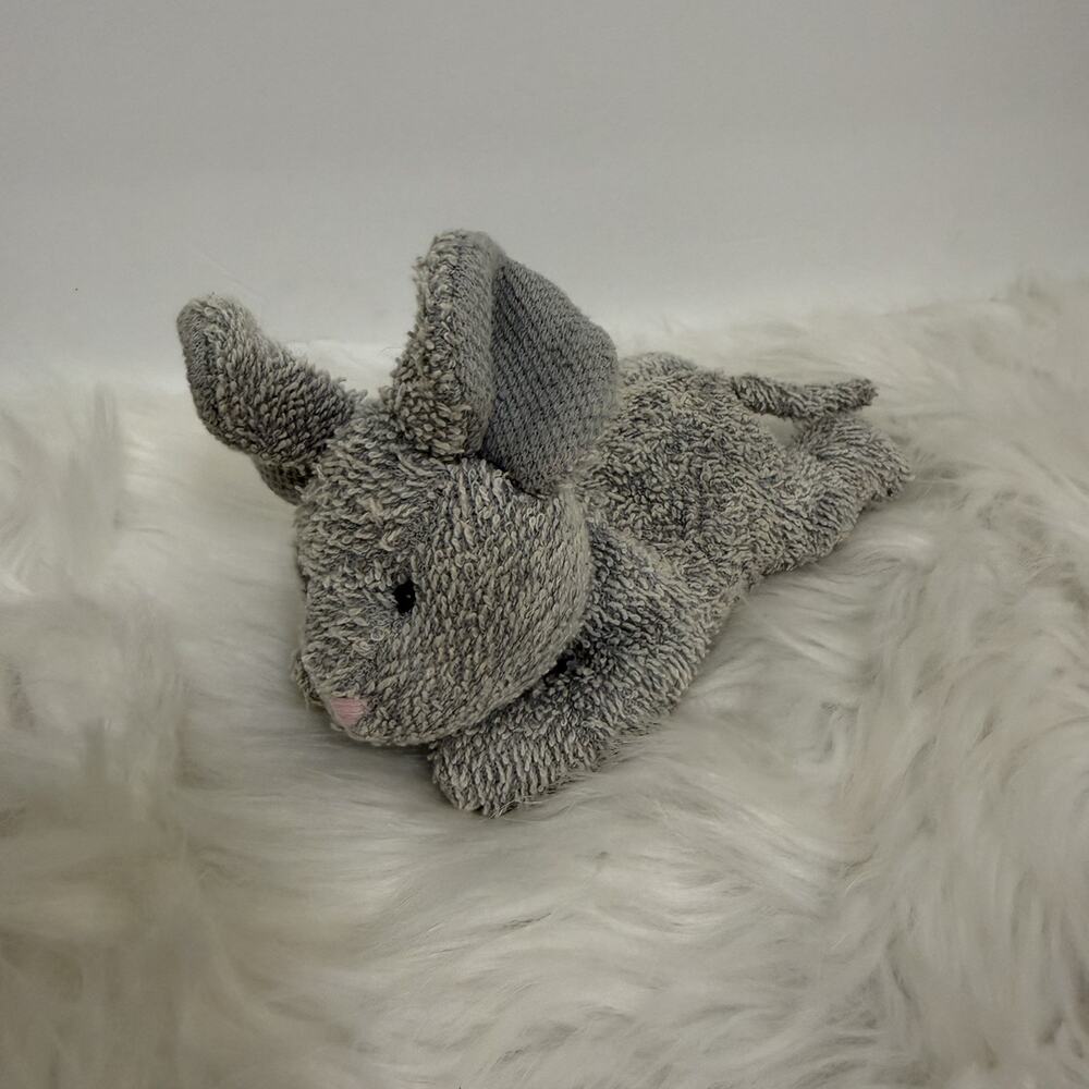 Russ Berrie Home Buddies Cheezy Mouse Plush 6” Beanie Terry Cloth 4165 Grey